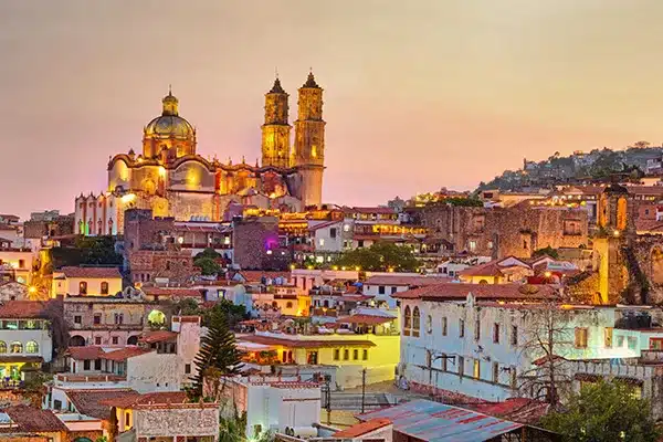 Sunset View of Taxco City in Mexico's Panorama